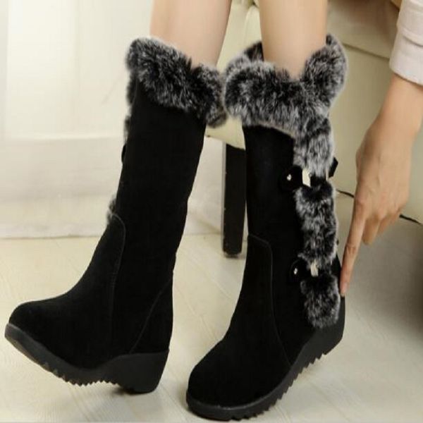 new winter women boots casual warm fur mid-calf boots shoes women slip-on round toe wedges snow boots shoes muje plus size 42, Black
new winter women boots casual warm fur mid-calf boots shoes women slip-on round toe wedges snow boots shoes muje plus size 42, Black