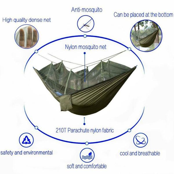 outdoor camping waterproof anti-mosquito hammock sky screen canopy aerial swing two people 260*140cm camp furniture
outdoor camping waterproof anti-mosquito hammock sky screen canopy aerial swing two people 260*140cm camp furniture