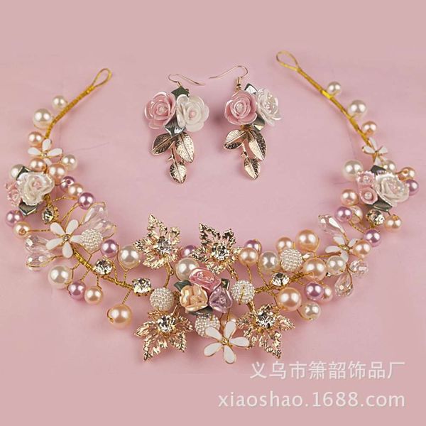 high grade bridal headdress handmade pearl wedding hair band ceramic flower versatile crown jewelry, Silver
high grade bridal headdress handmade pearl wedding hair band ceramic flower versatile crown jewelry, Silver