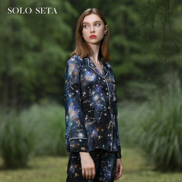 soloseta star sky silk pajamas suit women's two piece 100% mulberry can be worn outside the home sleepwear, Black;red
soloseta star sky silk pajamas suit women's two piece 100% mulberry can be worn outside the home sleepwear, Black;red