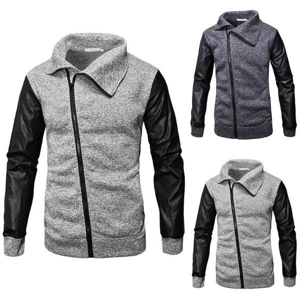 men's hoodies & sweatshirts zipper men asymmetry collar sweatshirt male casual color patchwork coat outwear, Black
men's hoodies & sweatshirts zipper men asymmetry collar sweatshirt male casual color patchwork coat outwear, Black