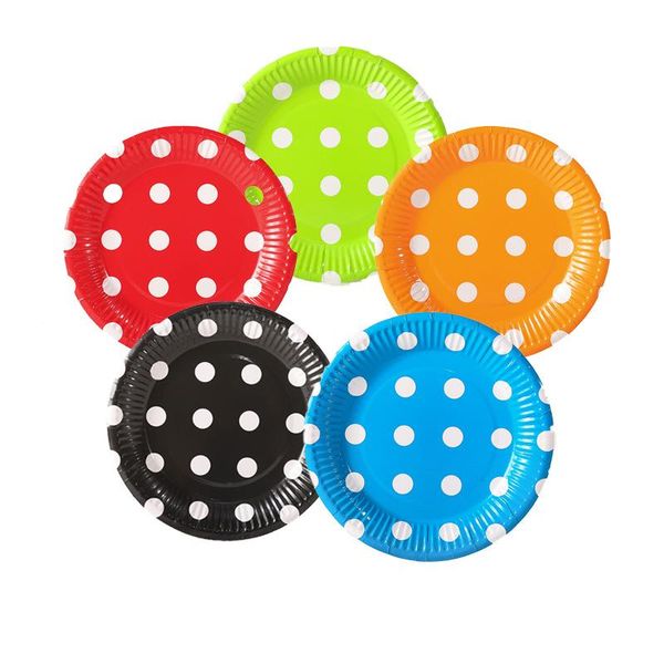 disposable dinnerware 7 inch round plate multi-color white dot birthday party paper eco-friendly cake fruit tray picnic snack dish
disposable dinnerware 7 inch round plate multi-color white dot birthday party paper eco-friendly cake fruit tray picnic snack dish