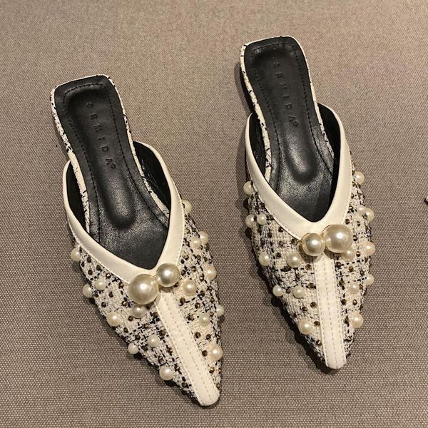 slippers women's loafers summer pointed toe mules backless ballet flats lady casual walking shoes low heel slip-on sanda, Black
slippers women's loafers summer pointed toe mules backless ballet flats lady casual walking shoes low heel slip-on sanda, Black