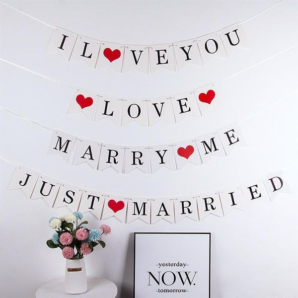 party decoration 1pack non-woven&paper "i love you" "marry me" banner wedding pendant garland po props valentines
party decoration 1pack non-woven&paper "i love you" "marry me" banner wedding pendant garland po props valentines