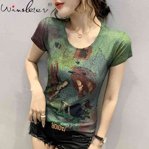 women's t-shirt summer korean clothes print bird gold blocking fashion women short sleeve bottoming shirt tees 2021 t14609a l, White
women's t-shirt summer korean clothes print bird gold blocking fashion women short sleeve bottoming shirt tees 2021 t14609a l, White