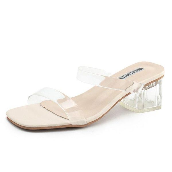 slippers transparent women's 2021 fashion simple pure color wild elegant mature with heel, Black
slippers transparent women's 2021 fashion simple pure color wild elegant mature with heel, Black