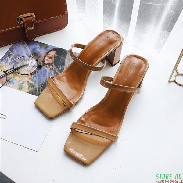 slip on high heels square toe women slippers summer elegant trendy woman sandals brown thin strap slipper shoes sandels, Black
slip on high heels square toe women slippers summer elegant trendy woman sandals brown thin strap slipper shoes sandels, Black