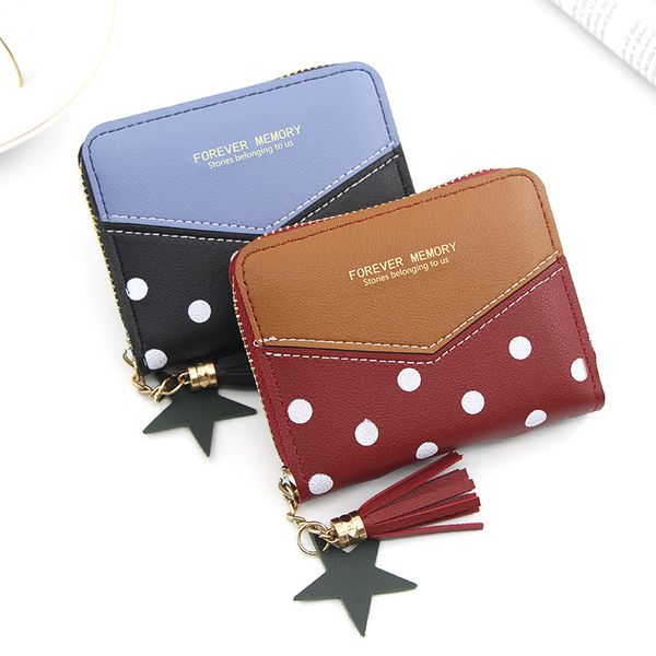 new fashion wave point zipper zero wallet hand card bag women's short wallet, Red;black
new fashion wave point zipper zero wallet hand card bag women's short wallet, Red;black
