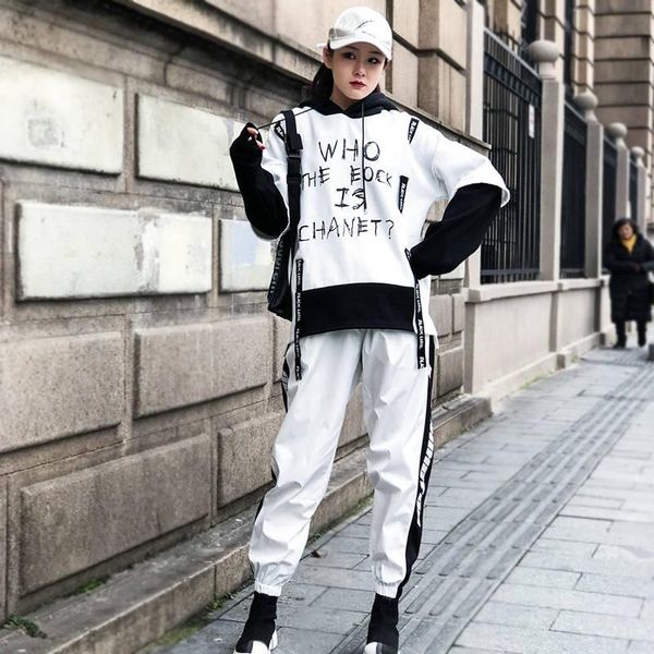 two piece dress tracksuit for women loose fashion women's clothing female set 2021 korean hip hop print sweater clothes 2, White
two piece dress tracksuit for women loose fashion women's clothing female set 2021 korean hip hop print sweater clothes 2, White