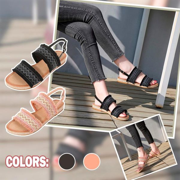 sandals 2021 summer flat beach women tassels platfrom ladies buckle strap women's platform sluggard shoes, Black
sandals 2021 summer flat beach women tassels platfrom ladies buckle strap women's platform sluggard shoes, Black