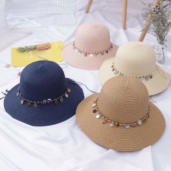wide brim hats 2021 women fashion cap foldable color sequins beach sun hat lady summer crushable straw fisherman, Blue;gray
wide brim hats 2021 women fashion cap foldable color sequins beach sun hat lady summer crushable straw fisherman, Blue;gray