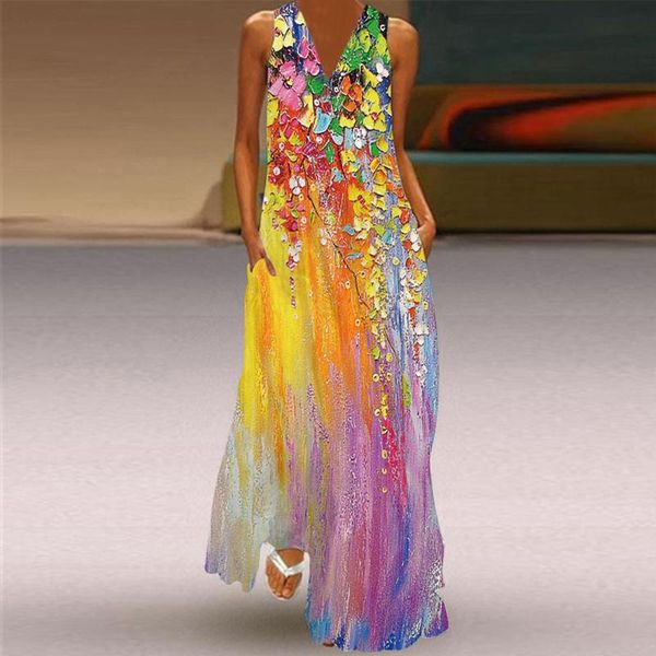 casual dresses maxi dress women v-neck floral printed sundress 2021 women's sleeveless robe female pockets cotton linen vestidos p4, Black;gray
casual dresses maxi dress women v-neck floral printed sundress 2021 women's sleeveless robe female pockets cotton linen vestidos p4, Black;gray