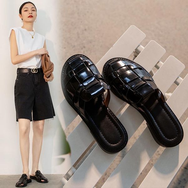 slippers woman concise indoor platform casual soft comfortable handmade summer shoes for women low-heel solid color versatile, Black
slippers woman concise indoor platform casual soft comfortable handmade summer shoes for women low-heel solid color versatile, Black