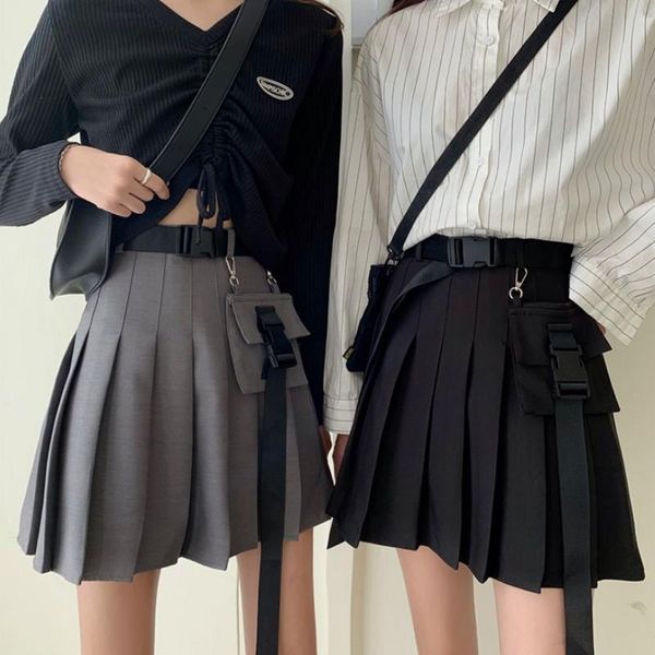 skirts fashion korean women's skirt tooling style mini solid color pleated high waist womens spring women clothes, Black
skirts fashion korean women's skirt tooling style mini solid color pleated high waist womens spring women clothes, Black