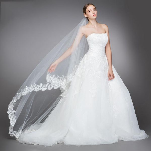 bridal veils size 300cm 500cm lace edge wedding veil one layer women long white velo de novia bride accessoire mariage, Black
bridal veils size 300cm 500cm lace edge wedding veil one layer women long white velo de novia bride accessoire mariage, Black