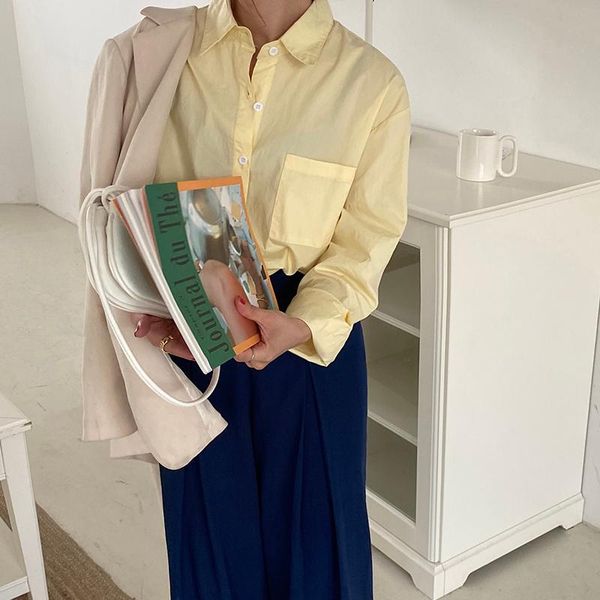 hzirip ol elegant solid lapel basic shirt women spring autumn chic formal work wear blouses loose long sleeve blusas women's & shirts, White
hzirip ol elegant solid lapel basic shirt women spring autumn chic formal work wear blouses loose long sleeve blusas women's & shirts, White