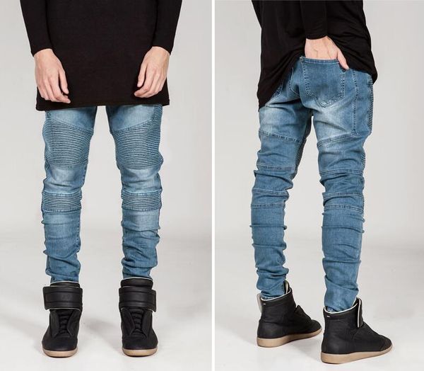 arrivals fashion brand biker jeans for men casual washed denim splice frayed motorcycle pants skinny jeans kg-88, Blue
arrivals fashion brand biker jeans for men casual washed denim splice frayed motorcycle pants skinny jeans kg-88, Blue
