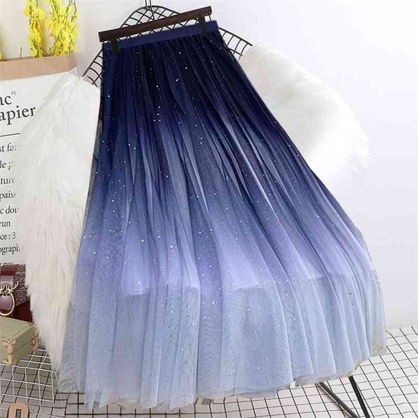 summer starry sky mesh skirt elastic high waist thin elegant all-match women a-line pleated long 210527, Black
summer starry sky mesh skirt elastic high waist thin elegant all-match women a-line pleated long 210527, Black