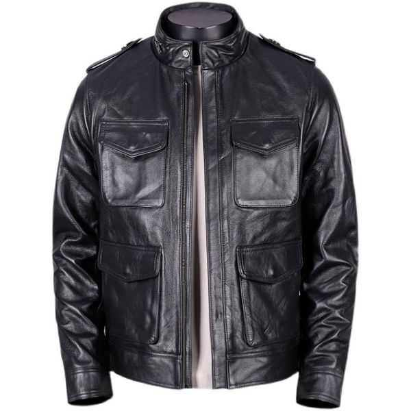 men's leather & faux 2021 black genuine jacket men safari style stand collar plus size 5xl real natural cowhide autumn slim fit m65 coa
men's leather & faux 2021 black genuine jacket men safari style stand collar plus size 5xl real natural cowhide autumn slim fit m65 coa