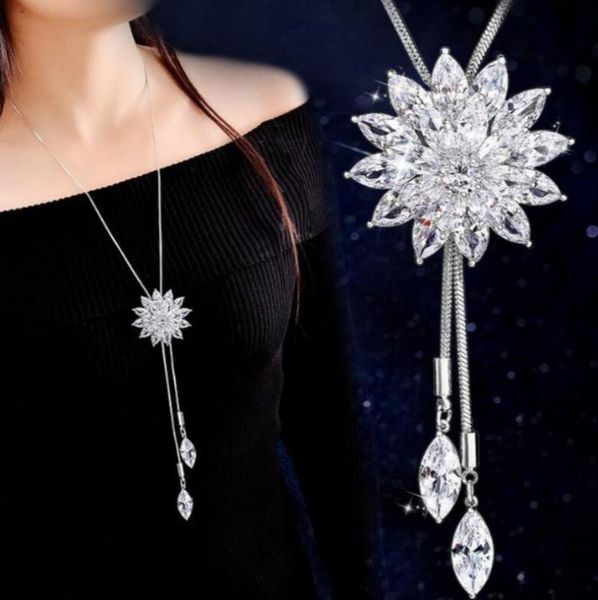 pendant necklaces korea fashion jewelry snowflake necklace crystal long sweater chain accessories water drop, Silver
pendant necklaces korea fashion jewelry snowflake necklace crystal long sweater chain accessories water drop, Silver