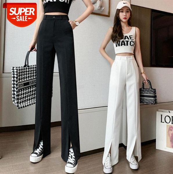 split straight leg trousers suit women's high-waisted pants korean style slimming casual wide-leg #qi8b, Black;gray
split straight leg trousers suit women's high-waisted pants korean style slimming casual wide-leg #qi8b, Black;gray