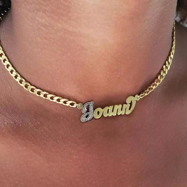 316l stainless steel customized cuban chain name neckalces 2020 personalized plated custom necklace for women gifts, Silver
316l stainless steel customized cuban chain name neckalces 2020 personalized plated custom necklace for women gifts, Silver