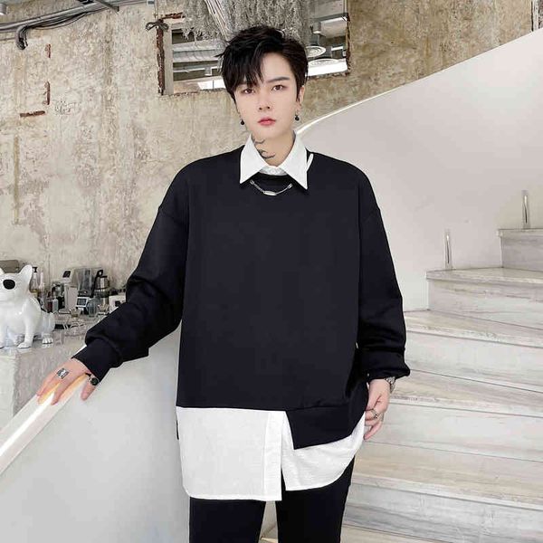 men's jackets autumn shirt collar metal pendant long sleeve splice design pullover sweatshirt youth man streetwear loose nsc0, Black;brown
men's jackets autumn shirt collar metal pendant long sleeve splice design pullover sweatshirt youth man streetwear loose nsc0, Black;brown