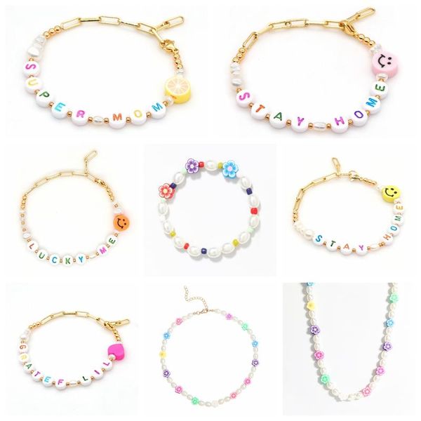 beaded, strands mc 2021 summer pearl letter flower smile bracelet for women charm enamel cute face girl bohe nation jewellery, Black
beaded, strands mc 2021 summer pearl letter flower smile bracelet for women charm enamel cute face girl bohe nation jewellery, Black