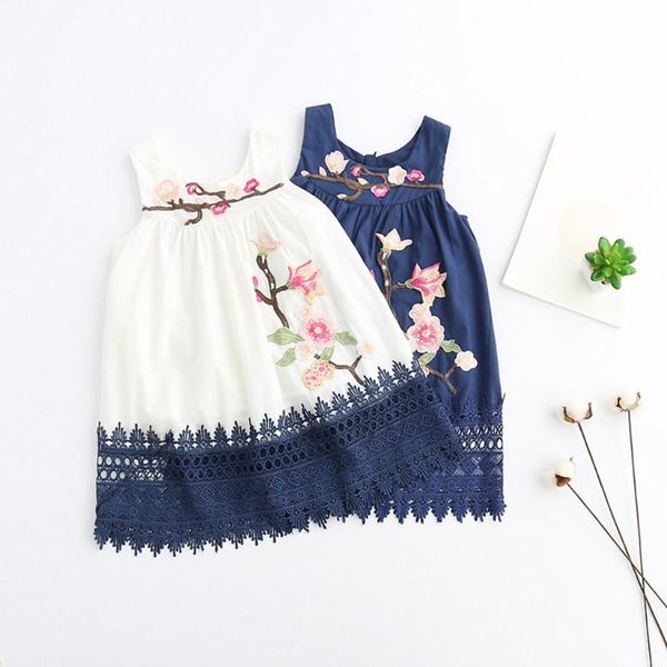 girl's dresses girls sleeveless flower embroidery lace trim dress toddler kids baby party pageant princess, Red;yellow
girl's dresses girls sleeveless flower embroidery lace trim dress toddler kids baby party pageant princess, Red;yellow