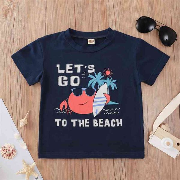 summer children casual cotton short sleeve o neck print cartoon crab letter baby girl or boys t-shirt 1-8t 210629, Blue
summer children casual cotton short sleeve o neck print cartoon crab letter baby girl or boys t-shirt 1-8t 210629, Blue
