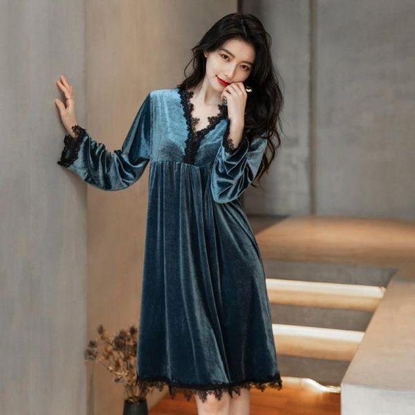 women's sleepwear women velvet nightwear sleep dress autumn nightdress loose velour home dressing gown intimate lingerie nightgown, Black;red
women's sleepwear women velvet nightwear sleep dress autumn nightdress loose velour home dressing gown intimate lingerie nightgown, Black;red