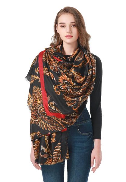 scarves satin print scarf female big cashew nut plus gold head to keep warm in winter and wild shawl, Blue;gray
scarves satin print scarf female big cashew nut plus gold head to keep warm in winter and wild shawl, Blue;gray
