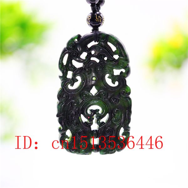 chinese natural black green jade dragon phoenix hollow double-sided carved pendant necklace jewellery amulet gifts sweater chain, Silver
chinese natural black green jade dragon phoenix hollow double-sided carved pendant necklace jewellery amulet gifts sweater chain, Silver