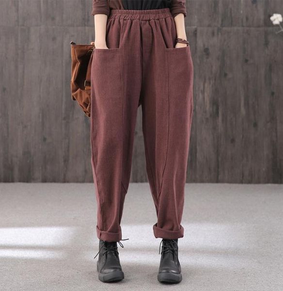 women's pants & capris women 2021 winter autumn elastic waist loose harem solid color pockets fashion trousers, Black;white
women's pants & capris women 2021 winter autumn elastic waist loose harem solid color pockets fashion trousers, Black;white
