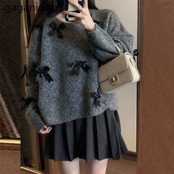 women's sweaters gaganight women color contrast bowknot pullover sweater 2021 autumn winter sweet retro loose outer wear short knit, White;black
women's sweaters gaganight women color contrast bowknot pullover sweater 2021 autumn winter sweet retro loose outer wear short knit, White;black