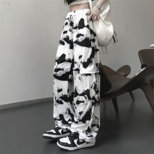 houzhou cargo pants tie dye harajuku streetwear women wide leg high waisted trousers punk oversize aesthetic korean fashion 211124, Black;white
houzhou cargo pants tie dye harajuku streetwear women wide leg high waisted trousers punk oversize aesthetic korean fashion 211124, Black;white