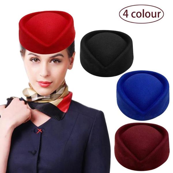 berets feather woolen stewardess hat vintage ladies beret temperament women cap for dinner stage performance, Blue;gray
berets feather woolen stewardess hat vintage ladies beret temperament women cap for dinner stage performance, Blue;gray