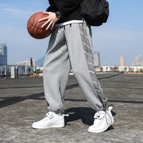 men's pants hiphop jogger sport bottoms korean fashion sweatpants cotton men sweat trackpants style loose brand basketball, Black
men's pants hiphop jogger sport bottoms korean fashion sweatpants cotton men sweat trackpants style loose brand basketball, Black