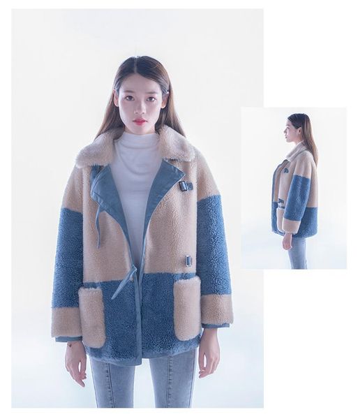 women's fur & faux real coat female 100% wool jacket autumn winter women clothes 2021 korean sheep shearling veste femme 8908 yy1804, Black
women's fur & faux real coat female 100% wool jacket autumn winter women clothes 2021 korean sheep shearling veste femme 8908 yy1804, Black