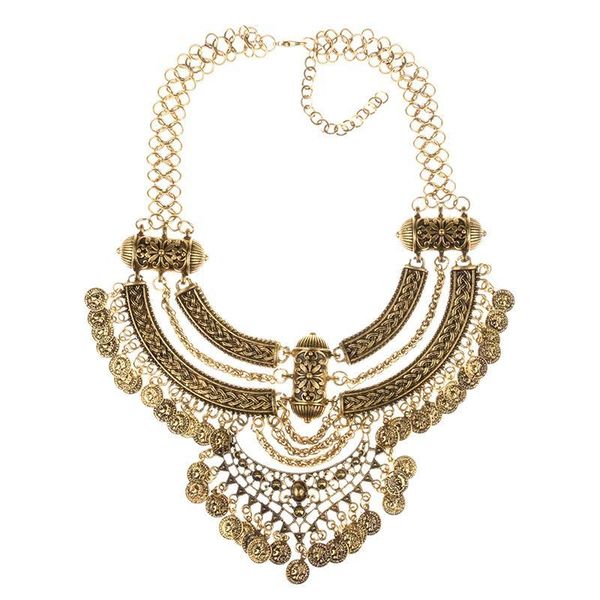 boho big choker necklace inlaid carving jewelry vintage necklaces metal chain coin pendant statement necklaces1 for women gifts, Golden;silver
boho big choker necklace inlaid carving jewelry vintage necklaces metal chain coin pendant statement necklaces1 for women gifts, Golden;silver