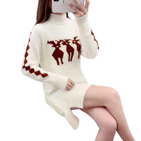 casual dresses women sweaters dress pullovers 2021 winter warm long turtleneck knitted sweater knitwear water velvet female, Black;gray
casual dresses women sweaters dress pullovers 2021 winter warm long turtleneck knitted sweater knitwear water velvet female, Black;gray