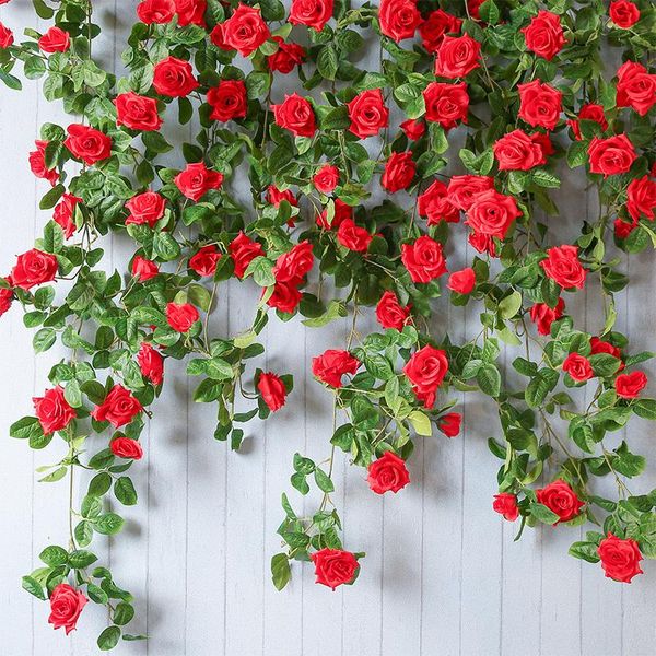 yumai 175 cm 12 heads roses artificial flowers vine with leaves wall hanging garland wedding party decor home garden decoration decorative &
yumai 175 cm 12 heads roses artificial flowers vine with leaves wall hanging garland wedding party decor home garden decoration decorative &