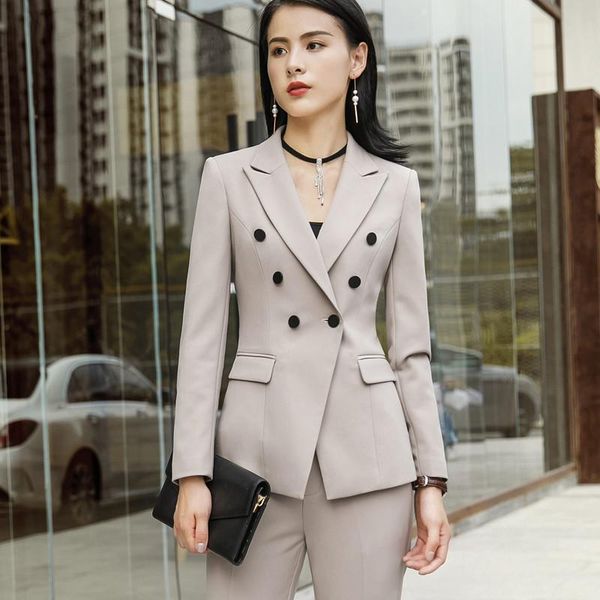 fashion pants suits women business long sleeve blazer and trousers two pieces set office ladies plus size work wear women's piece, White
fashion pants suits women business long sleeve blazer and trousers two pieces set office ladies plus size work wear women's piece, White