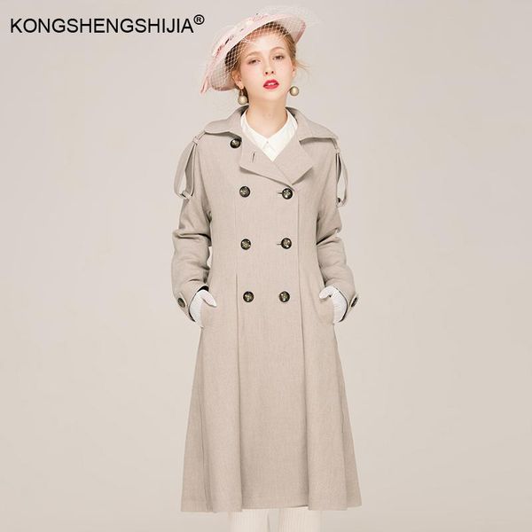 women's trench coats 2021 autumn women vintage turn down collar double breasted solid coat, Tan;black
women's trench coats 2021 autumn women vintage turn down collar double breasted solid coat, Tan;black