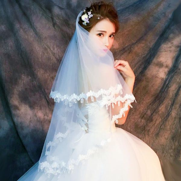 bridal veils women ivory lace edge tassel tulle wedding butterfly elbow length one layer veil 150cm sheer headpiece accessory, Black 
bridal veils women ivory lace edge tassel tulle wedding butterfly elbow length one layer veil 150cm sheer headpiece accessory, Black