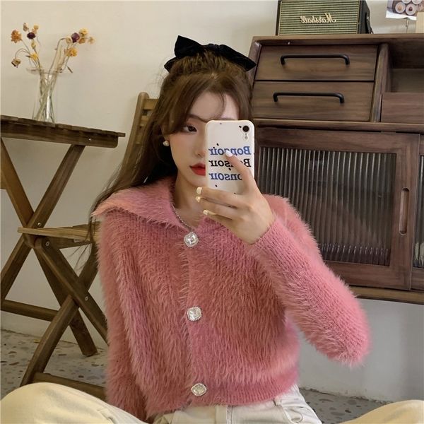luxury women's jackets autumn 2022 coat large lapel short cardigan mink sweater for women to wear korean version, Black;brown
luxury women's jackets autumn 2022 coat large lapel short cardigan mink sweater for women to wear korean version, Black;brown