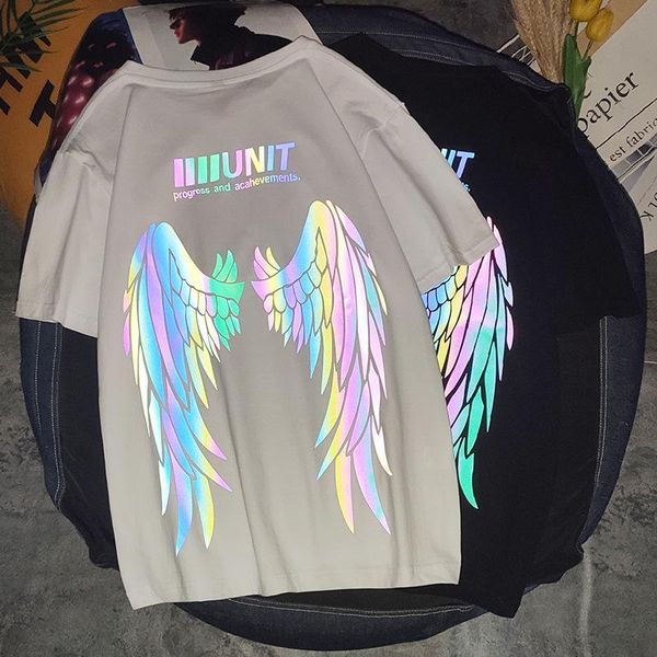 men's t-shirts 2021 hip- t-shirt loose o-neck wing reflective print plus size short sleeve graphic t shirts streetwear, White;black
men's t-shirts 2021 hip- t-shirt loose o-neck wing reflective print plus size short sleeve graphic t shirts streetwear, White;black