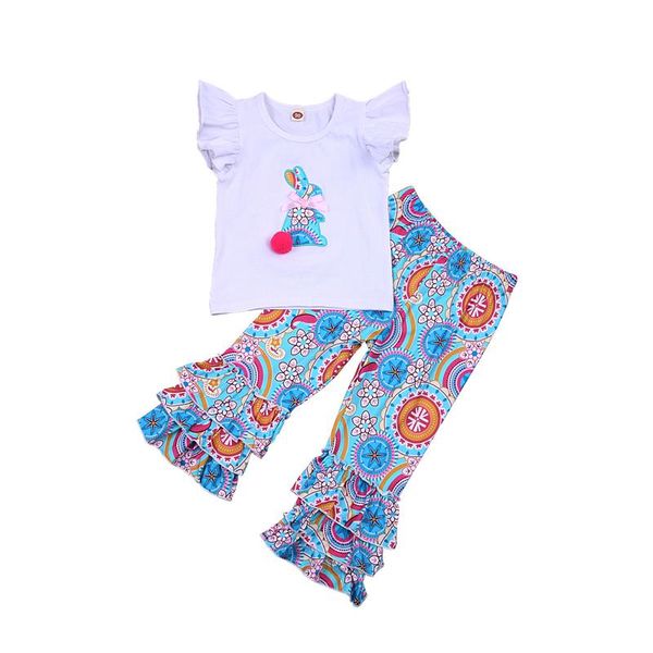 clothing sets girls two piece set baby sleeve shirt round neck pattern floral pants for children outfits, White
clothing sets girls two piece set baby sleeve shirt round neck pattern floral pants for children outfits, White