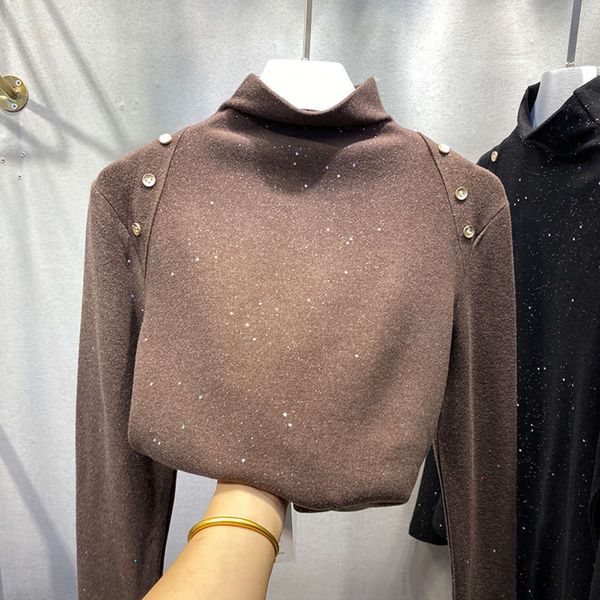 women's sweaters hoodies half high collar double-sided german velvet base shirt autumn winter foreign style with plush thickened t-shir, White;black
women's sweaters hoodies half high collar double-sided german velvet base shirt autumn winter foreign style with plush thickened t-shir, White;black