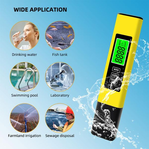 meters 3 in 1 water quality tester analyzer tds/ec/temperature meter data hold backlight display white
meters 3 in 1 water quality tester analyzer tds/ec/temperature meter data hold backlight display white